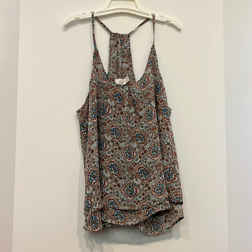 Sun and Shadow Medium Floral Tank Top